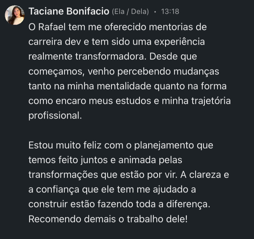 Depoimento Taciane